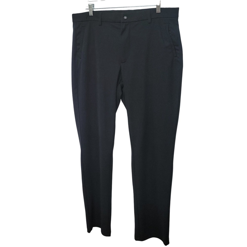 MSX Michael Strahan Black 4-Way Stretch Pants‎ L Quick Dry Drawstring Activewear